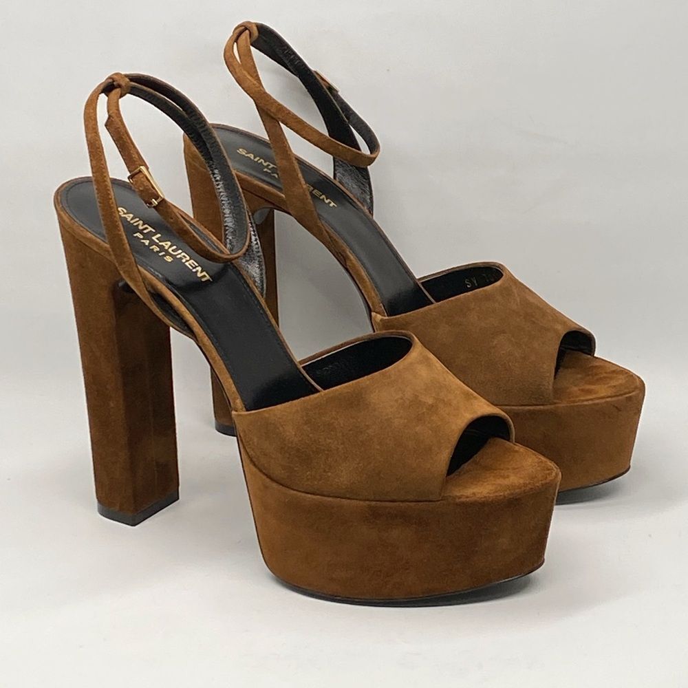 Saint Laurent Jodie Platform Sandals in Suede size 41 - Picture 7 of 14